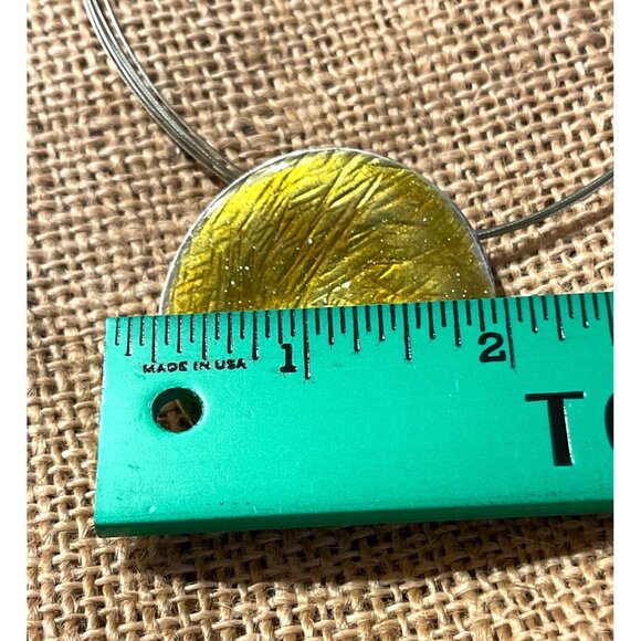 Handcrafted Lila Rowe Gold Textured Pendant Necklace With Adjustable Chain - Picture 6 of 8